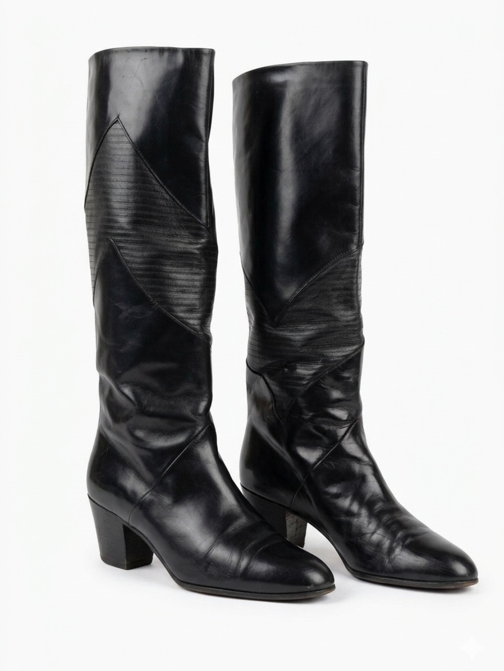 Bruno Magli Black Over-the-Knee Leather Boots